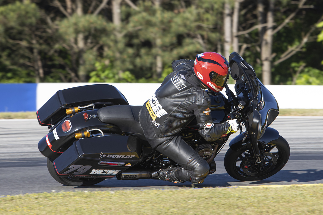 A view of the bagger racing series that Vance & Hines is a part of