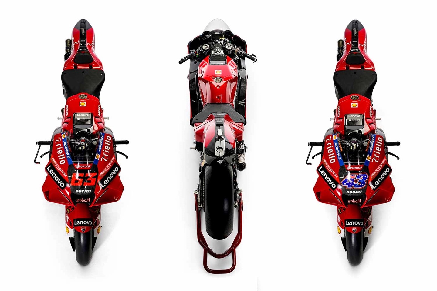 A view of the Ducati Desmosedici team livery revealed for the 2022 season