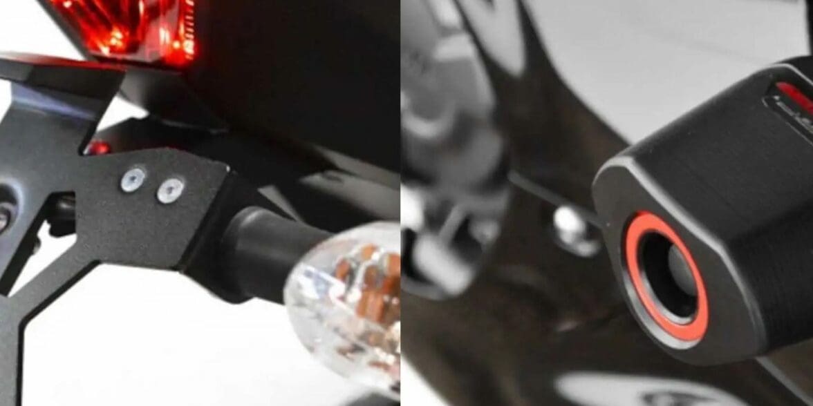 A view of the Frame sliders and tail tidy available from France-based Top Block Racing