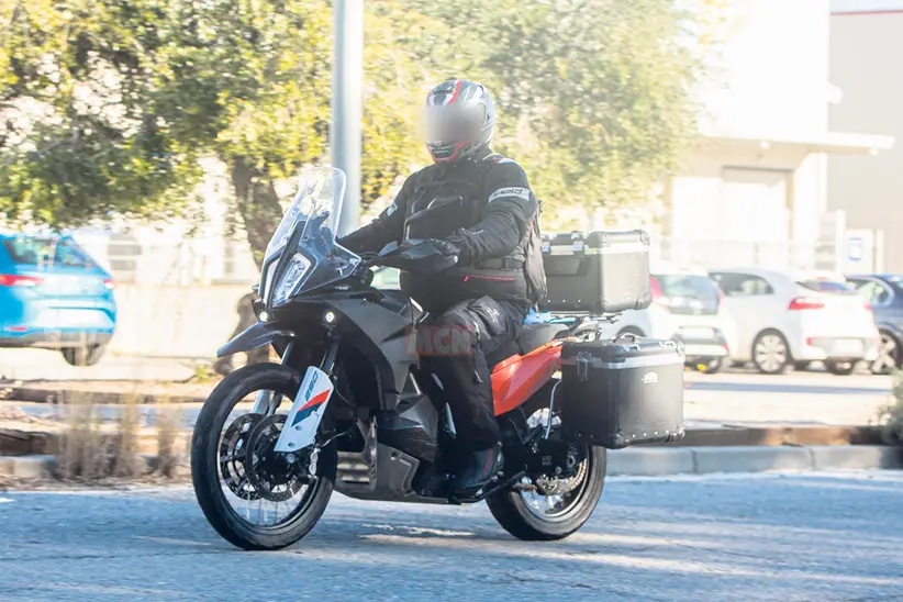 A view of the 2023 KTM 890 Adventure range, which was being tested out in Austria, where photographers noticed a new model being tried out to join the lineup next year