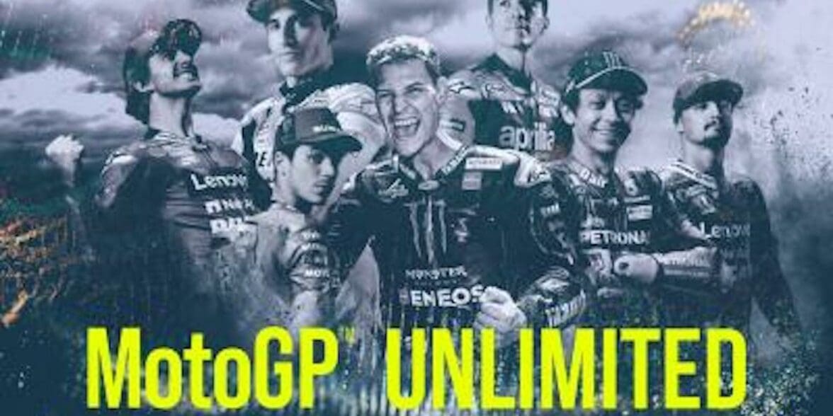 A view of the Unlimited docuseries, as well as shots of 2021 MotoGP