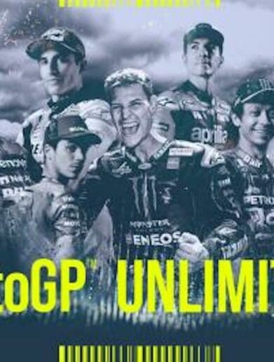 A view of the Unlimited docuseries, as well as shots of 2021 MotoGP