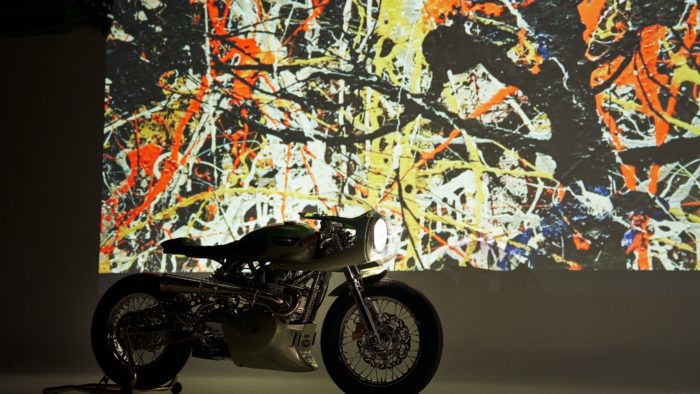 A view of Jade - Tamara's 100th motorcycle, offered on auction at no reserve