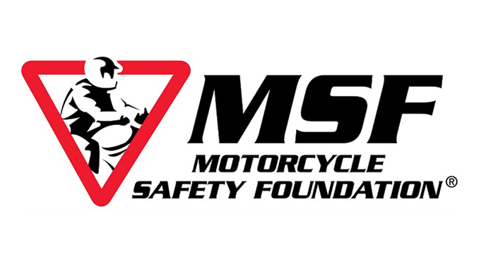 A view fo the motorcycle safety foundation logo