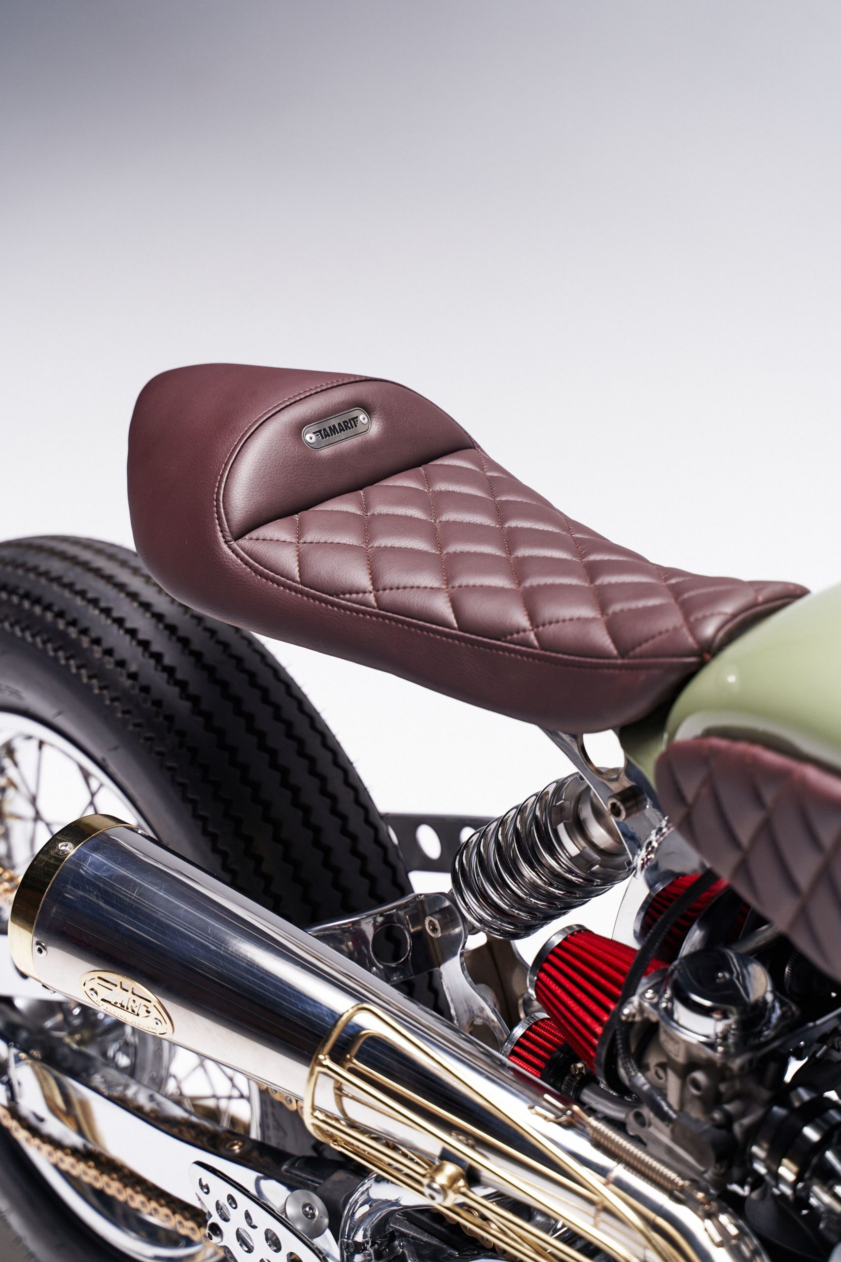 A view of Jade - Tamara's 100th motorcycle, offered on auction at no reserve