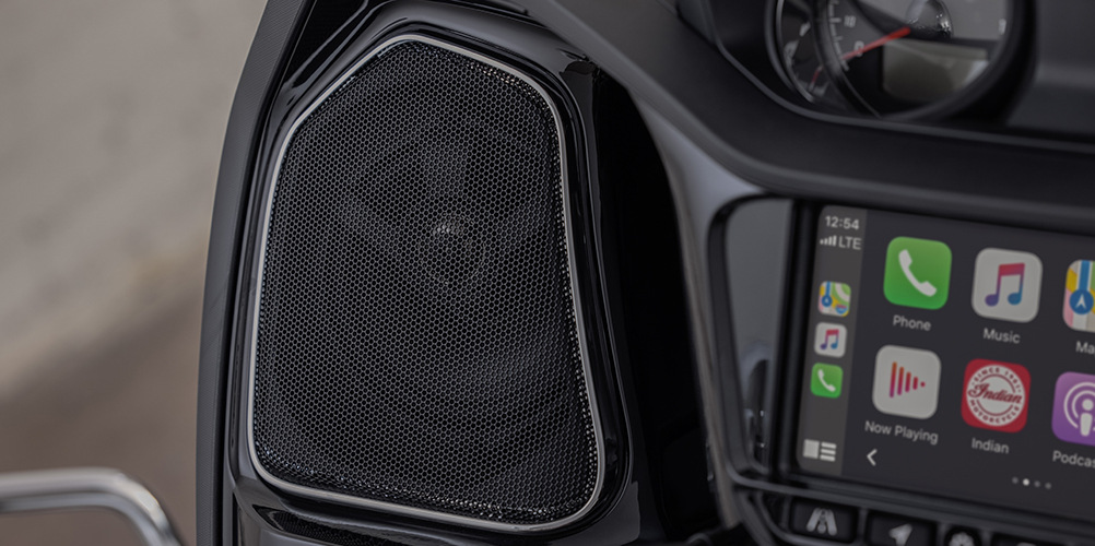 Built-in speakers on the Indian Pursuit