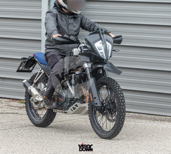 A rider testing the upcoming KTM 390 Adventure Enduro