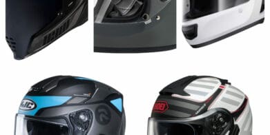 Collage of motorcycle helmets over 20% off on Revzilla this week