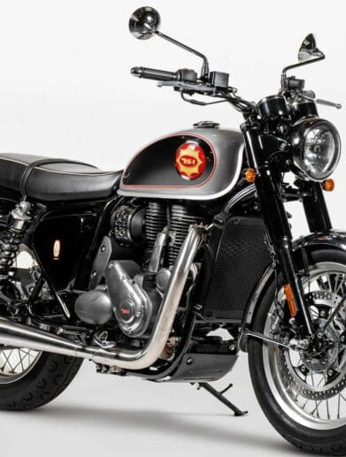The new 2022 BSA Gold Star Motorcycle on a white backdrop