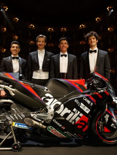 A view of Aprilia Racing's Team, raring to go for the 2022 racing season