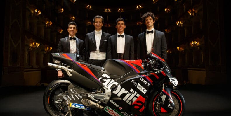 A view of Aprilia Racing's Team, raring to go for the 2022 racing season