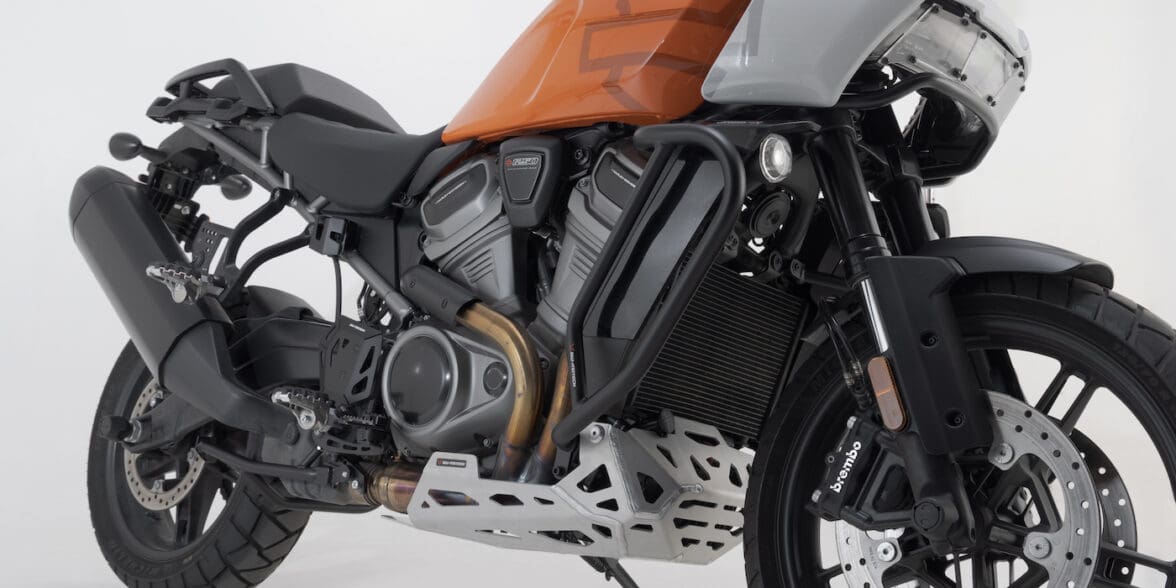 A view of the Pan America accessories currently made available with SWMotech, and will be ready to purchase this summer of 2022.