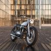 A view of the custom The Kawasaki W650 ‘Skin Milk’, Courtesy of Bad Winners