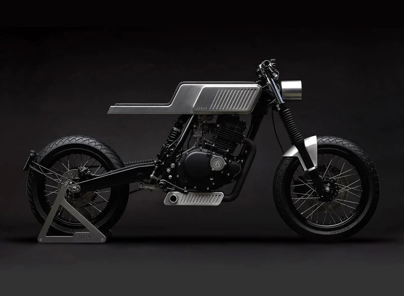 A view of the blocky custom build courtesy of Slovekian shop Free Spirit Motorcycles