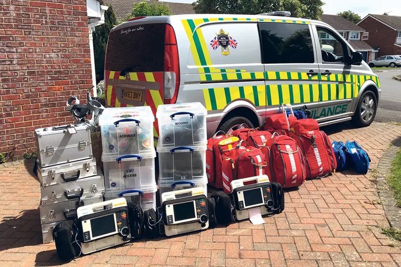 A van of supplies being donated for the Russo-Ukranian plight