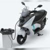 A view of the all-new Yamaha E01 Scooter, currently headed for Japan with future debuts in the EU and the rest of Asia