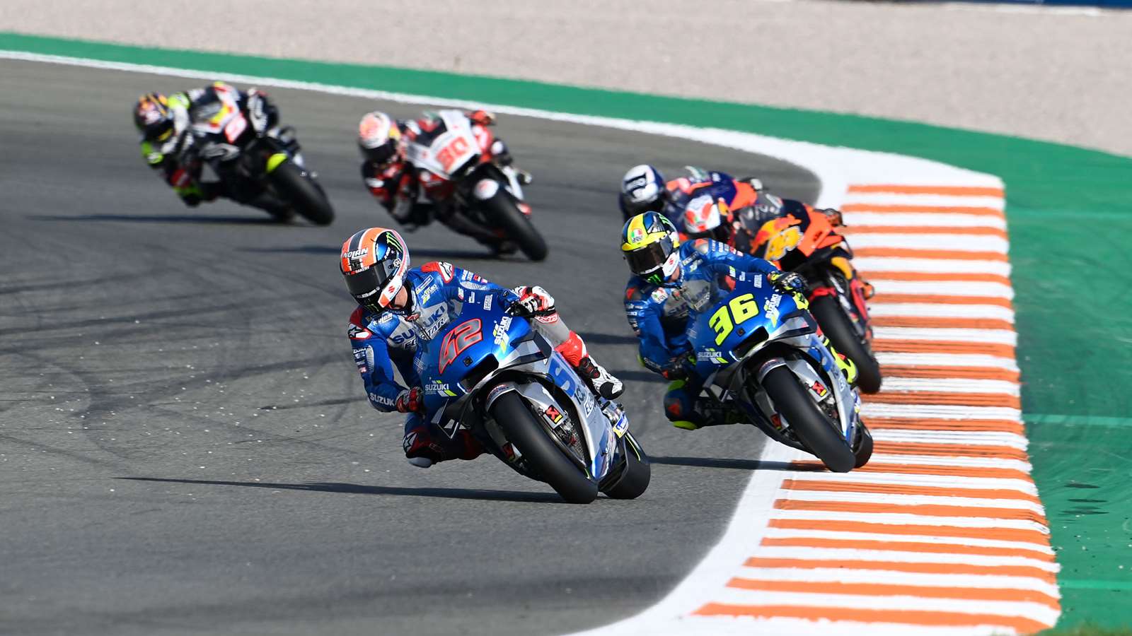 A view of MotoGP rides on the circuit