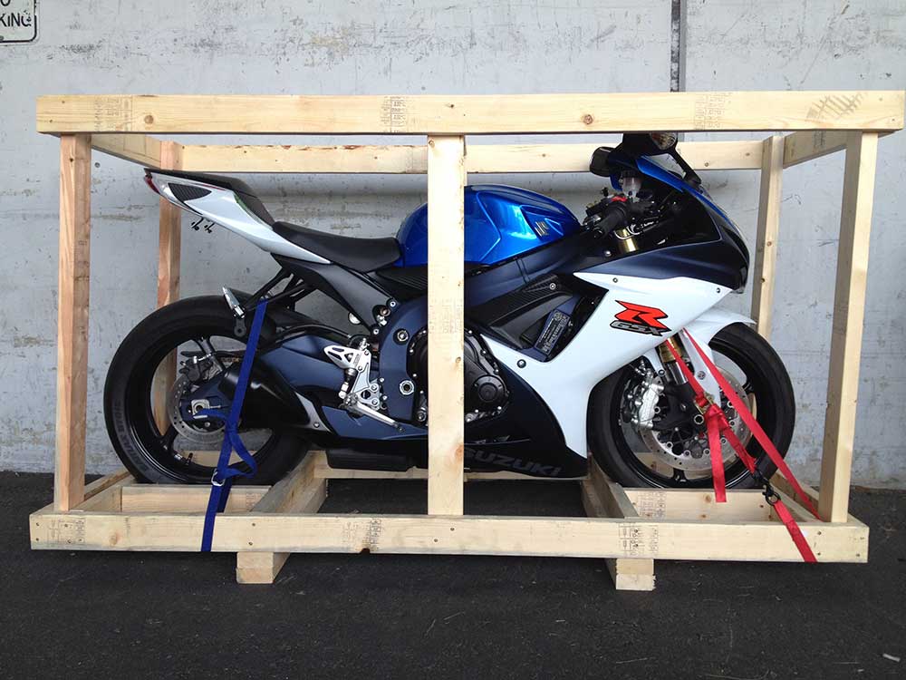 A view of motorcycle shipping methods