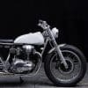 A view of the custom The Kawasaki W650 ‘Skin Milk’, Courtesy of Bad Winners