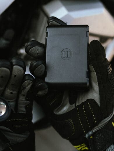 A view of the GPS tracking device from Monimoto