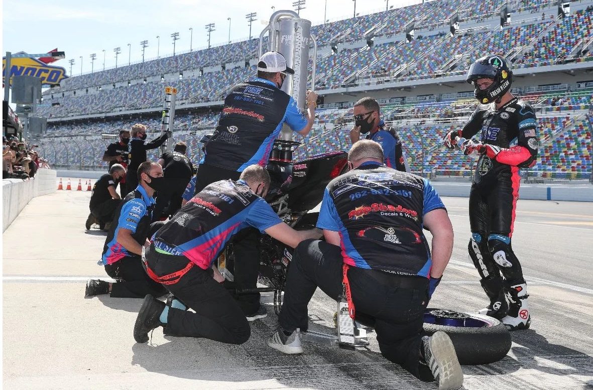 A view of the pit stops in the history of MotoAmerica - the fastest of which will garner a 2022 victory in the Pit Stop Challenge and include a $16,000 reward.