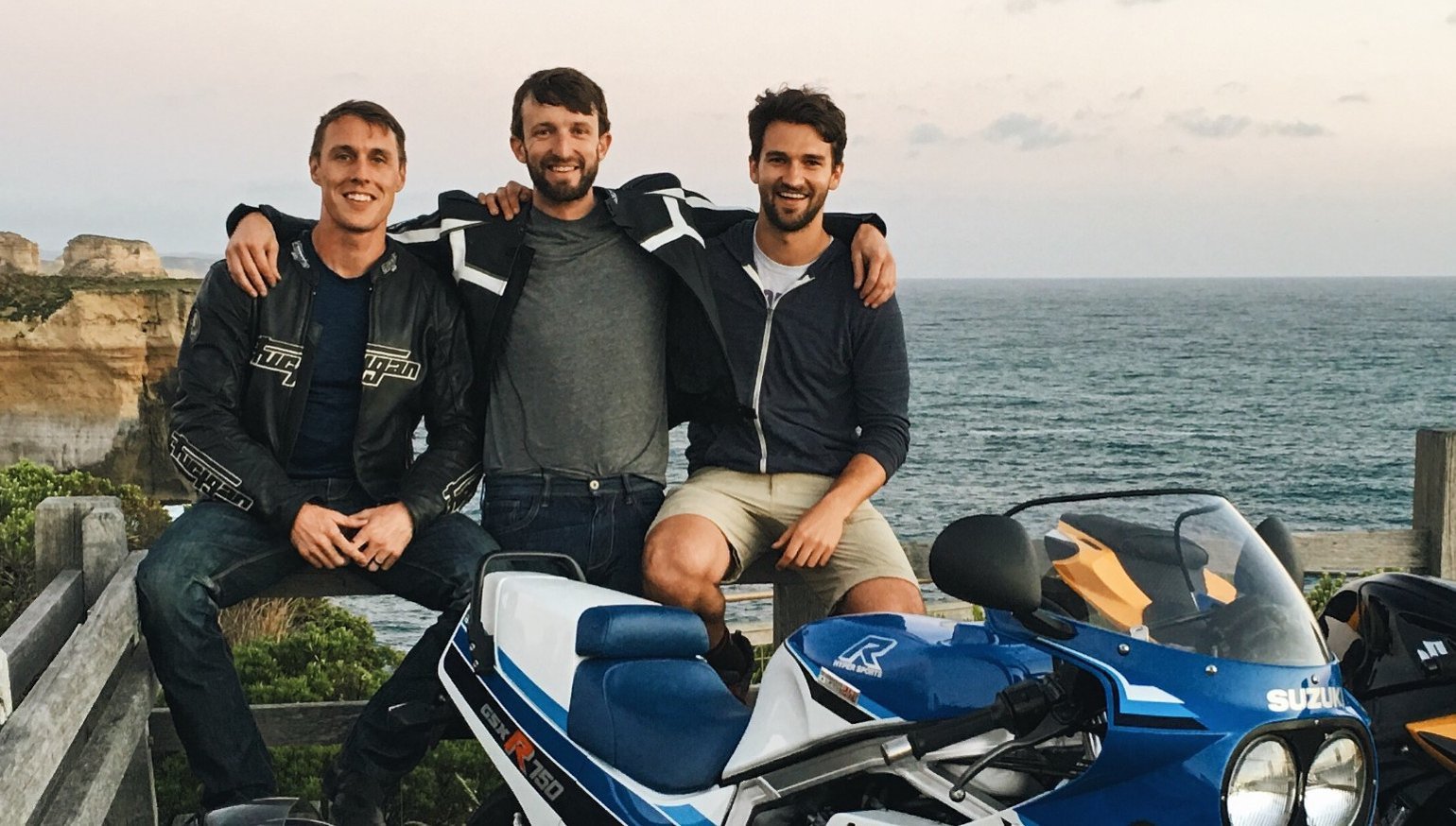 Ari Henning with Spencer Robert and Zack Courts from RevZilla