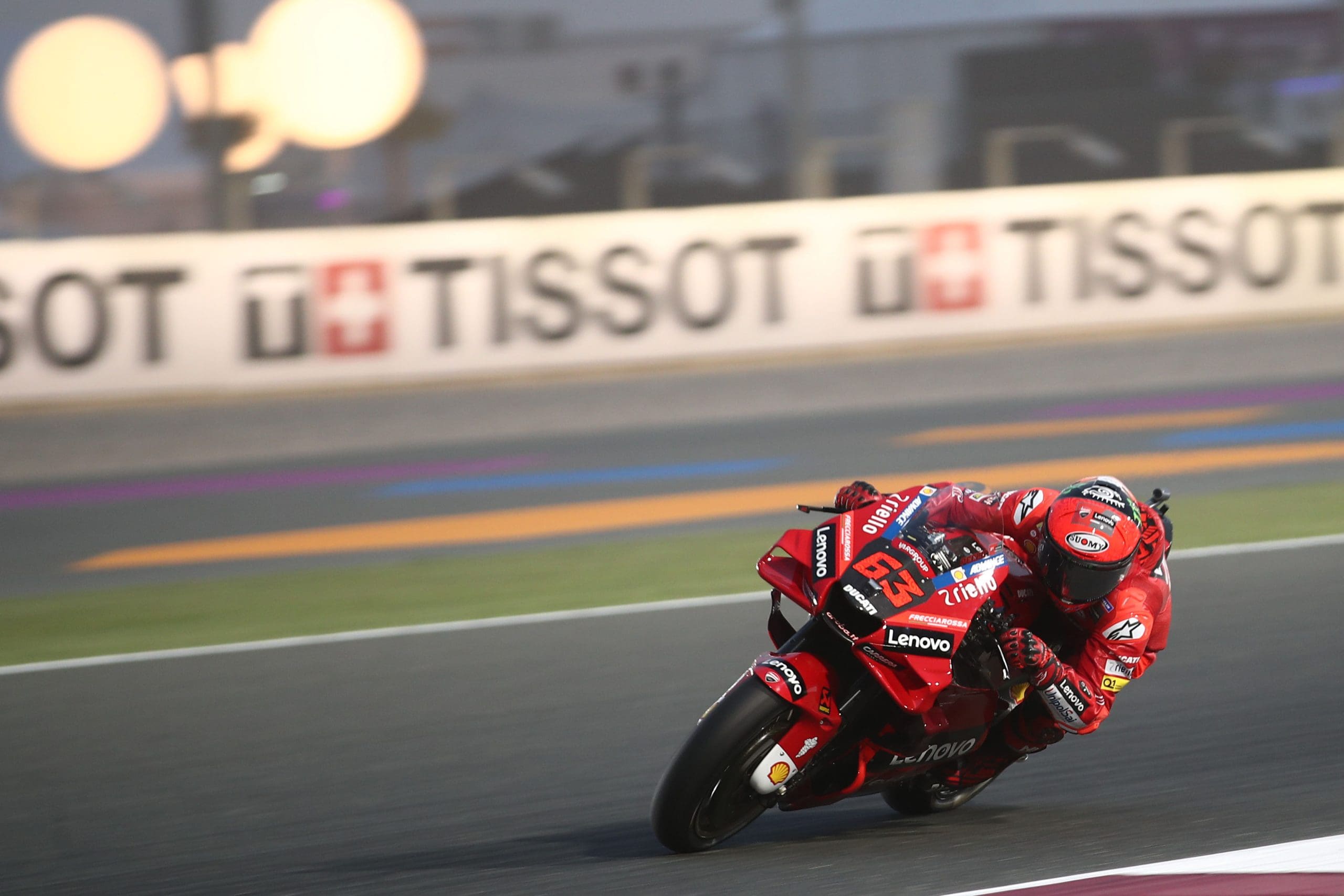 A view of Pecco Bagnaia atop his Ducati Lenovo machine, which was purportedly not yet ready for him by the time this past weekend came around.