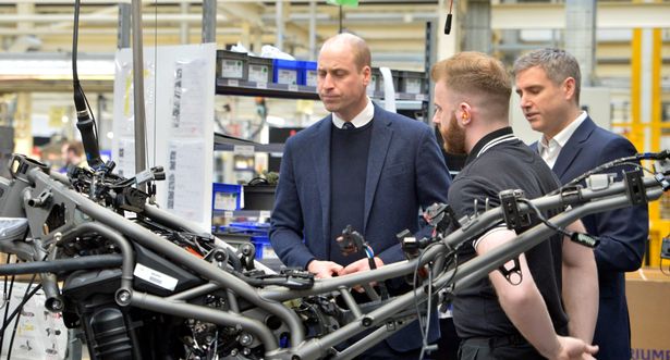 A view of Triumph Hinckley headquarters, as well as triumph machines