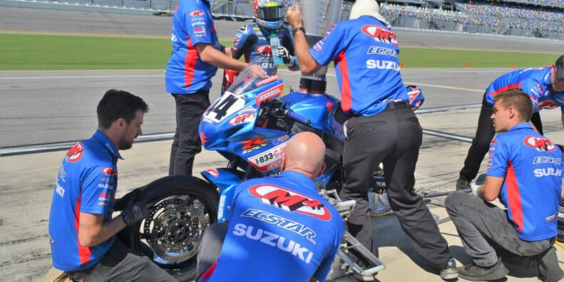 A view of the pit stops in the history of MotoAmerica - the fastest of which will garner a 2022 victory in the Pit Stop Challenge and include a $16,000 reward.