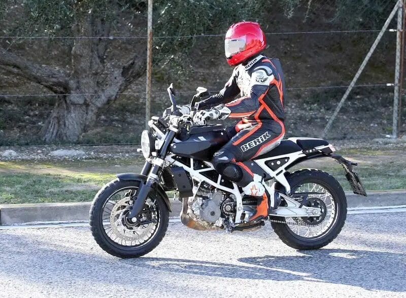 A view fo the Svartpilen and Vitpilen, alongside spy shots that were recently taken of Husqvarna's next-gen lineup