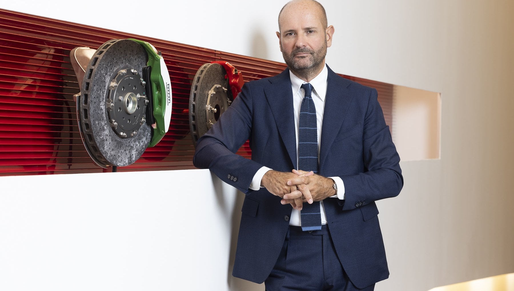 A view of Brembo brakes, including the executive chairman Matteo Tiraboschi of the Italian brake manufacturer