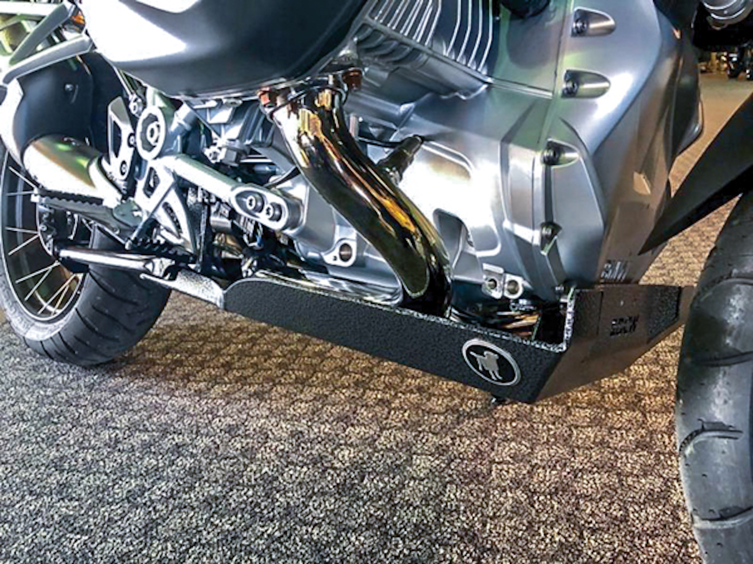 A view of the ULTIMATE skid plate created by Black Dog Cycle, which will be celebrating a 15% discount, thanks to the website's anniversary celebration