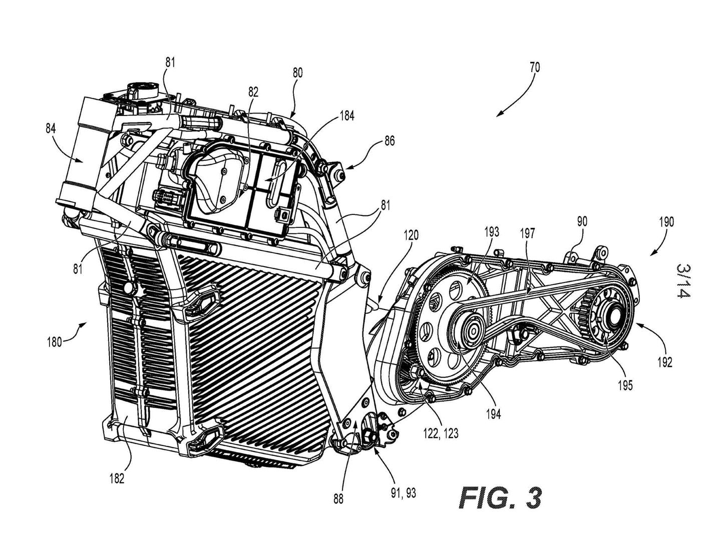 A view fo the new platform that was patented by Can Am's parent company, BRP