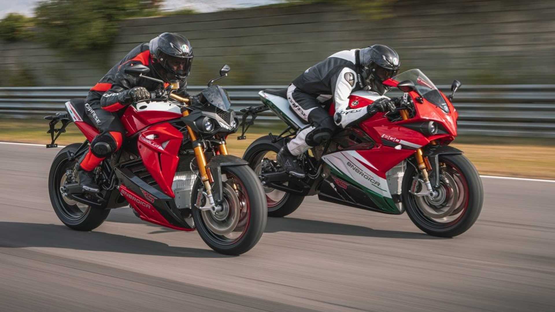 A view of Energica machines and Ducati's V21L prototype as the Energica Insider Initiative is shared with manufacturers and startup brands looking to make their way into the electric motorcycle space.