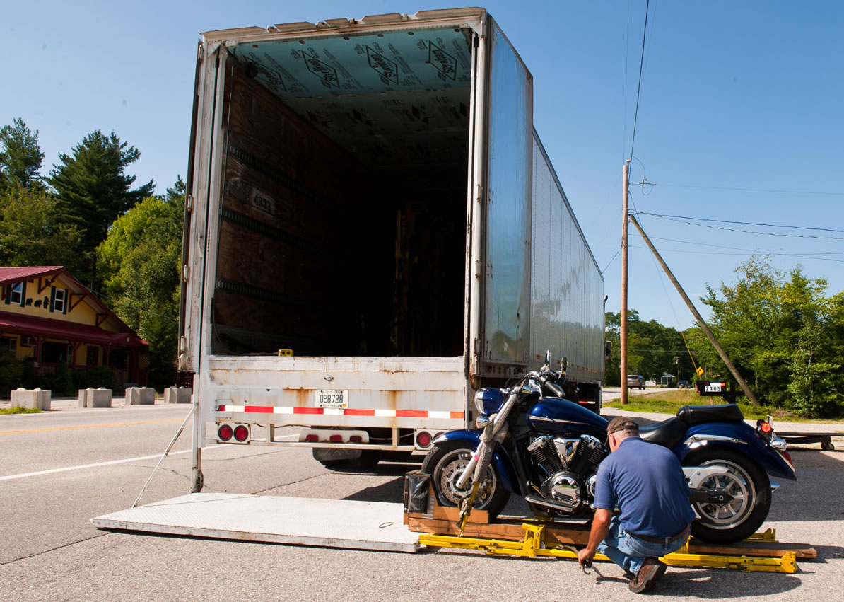 A view of motorcycle shipping methods