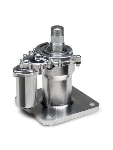 A view of the power steering aid that Yamaha will be using to test for the All-Japan MotoCross