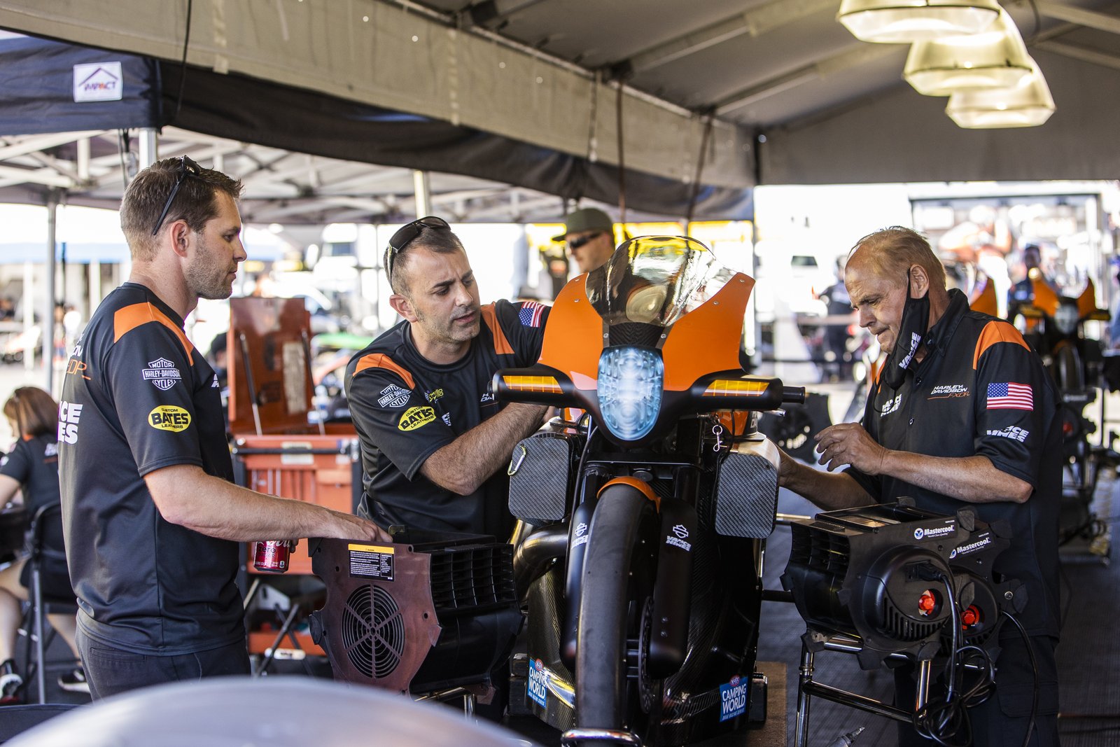 A view of Vance and Hines, founders of the brand of the same name, prior to their being inducted into the Daytona-based Motorsports Hall of Fame