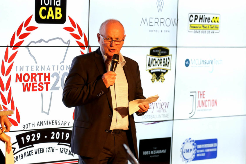 Mervyn Whyte, Event Director, at the launch of the 2019 fonaCAB International North West 200 in association with Nicholl Oils in the Lodge Hotel, Coleraine.