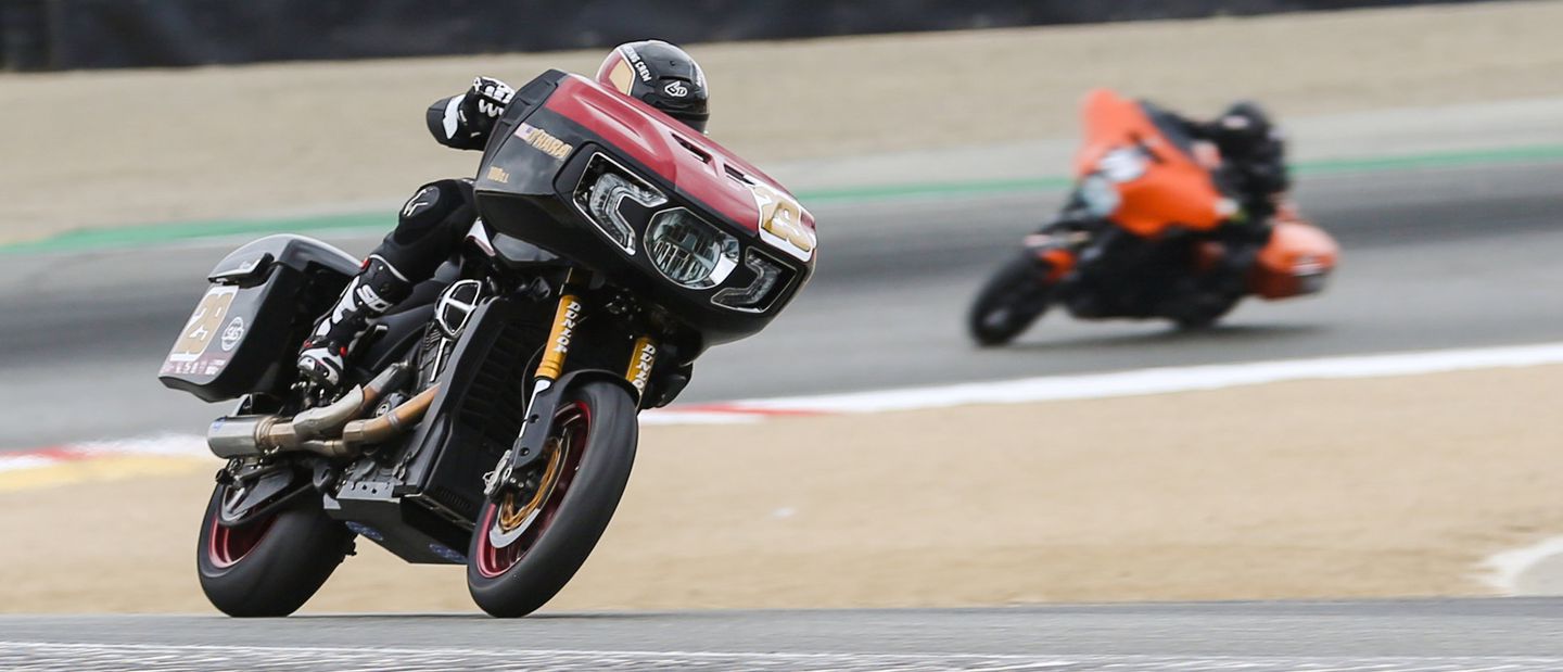 A view of. racing bagger which is part of the KOTB class