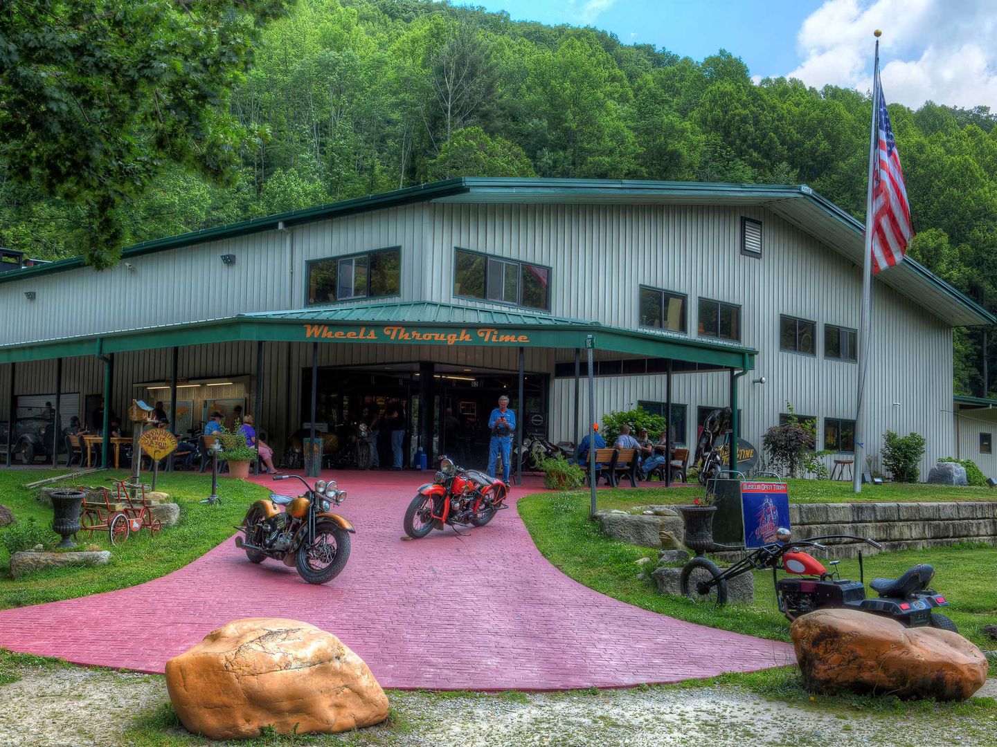 A view of Dale Walkslers museum, 'Wheels through time', in which every bike has to be working