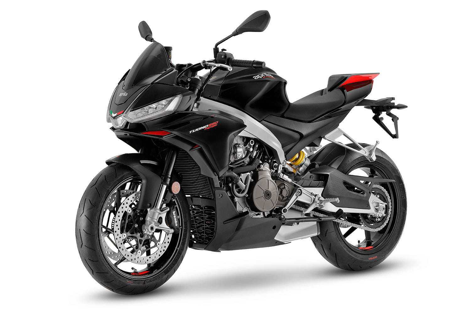 A view of the Aprilia Stars & Stripes Limited Edition, as well as the Tuono 660 Factory