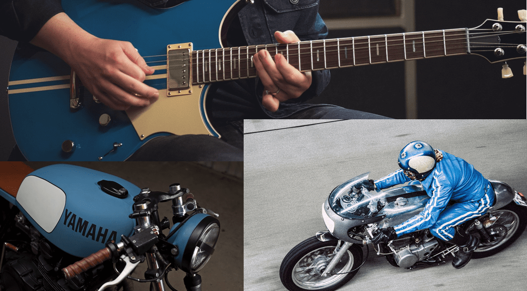 A view of the cafe racer-inspired guitars courtesy of Yamaha Corporation, which have gotten a refresh for 2022