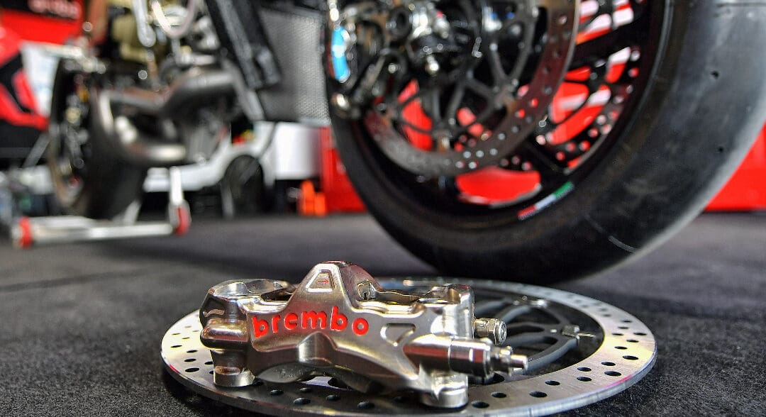 A view of Brembo brakes, including the executive chairman Matteo Tiraboschi of the Italian brake manufacturer