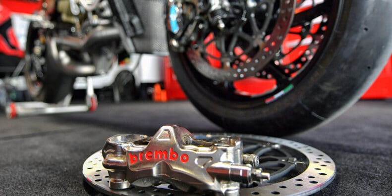 A view of Brembo brakes, including the executive chairman Matteo Tiraboschi of the Italian brake manufacturer