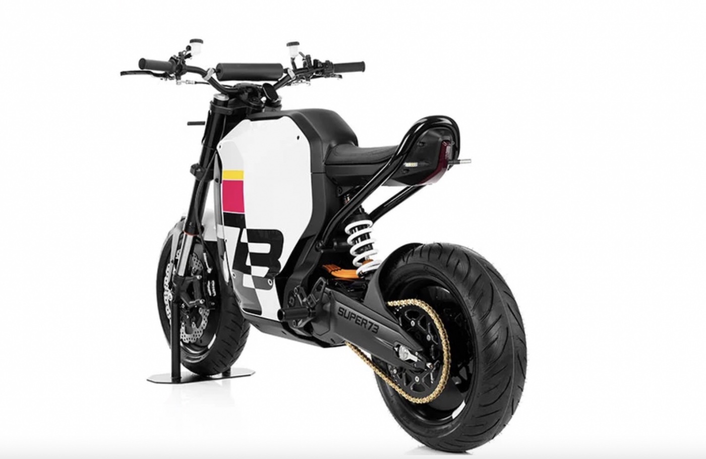 A view of the all-new SUPER73 C1X concept electric motorbike - a small-displacement machine meant to live in the grey zone between electric bicycle and electric motorcycle.