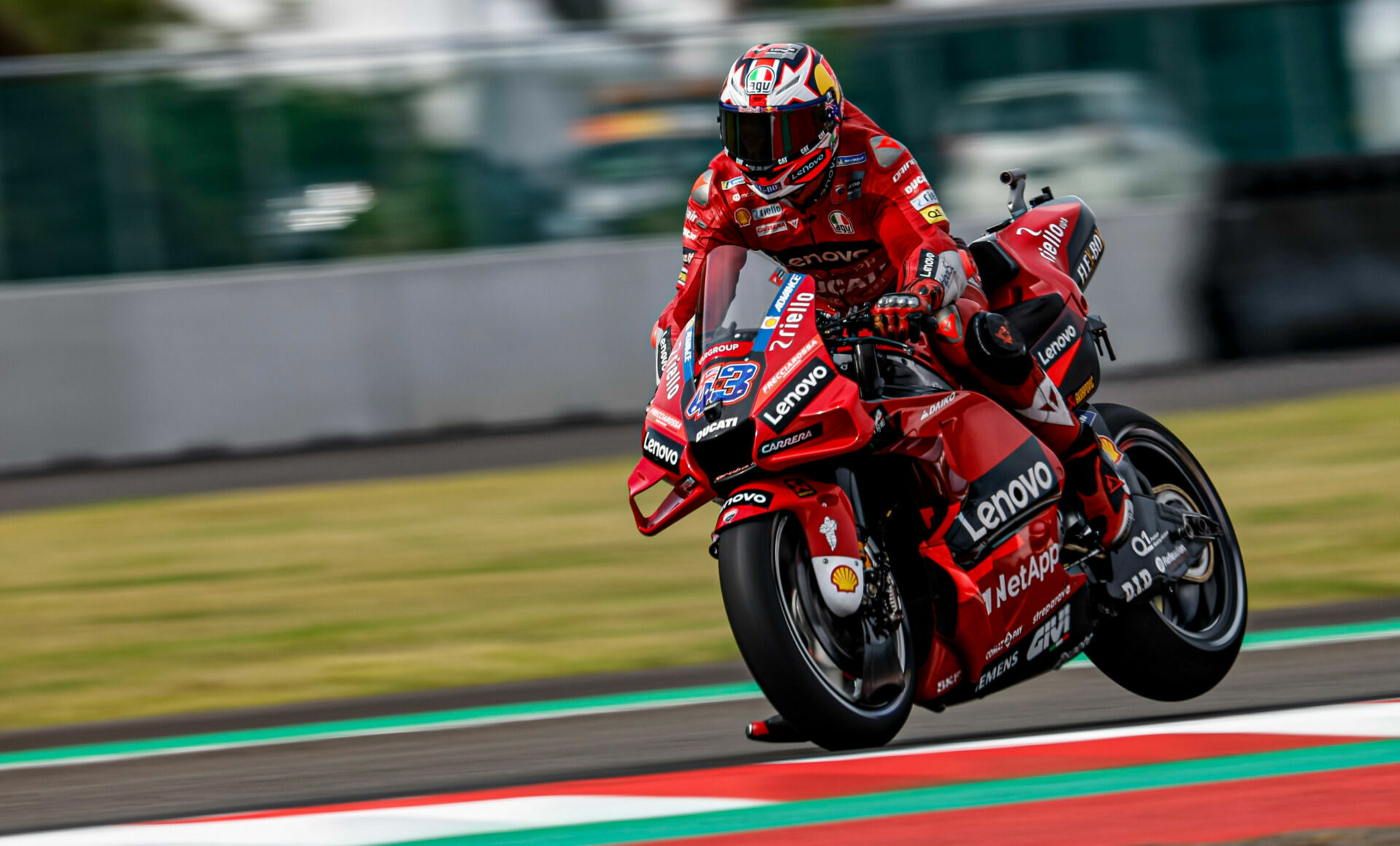 A view of a Ducati rider