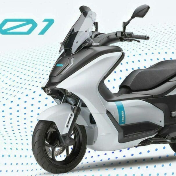 A view of the all-new Yamaha E01 Scooter, currently headed for Japan with future debuts in the EU and the rest of Asia