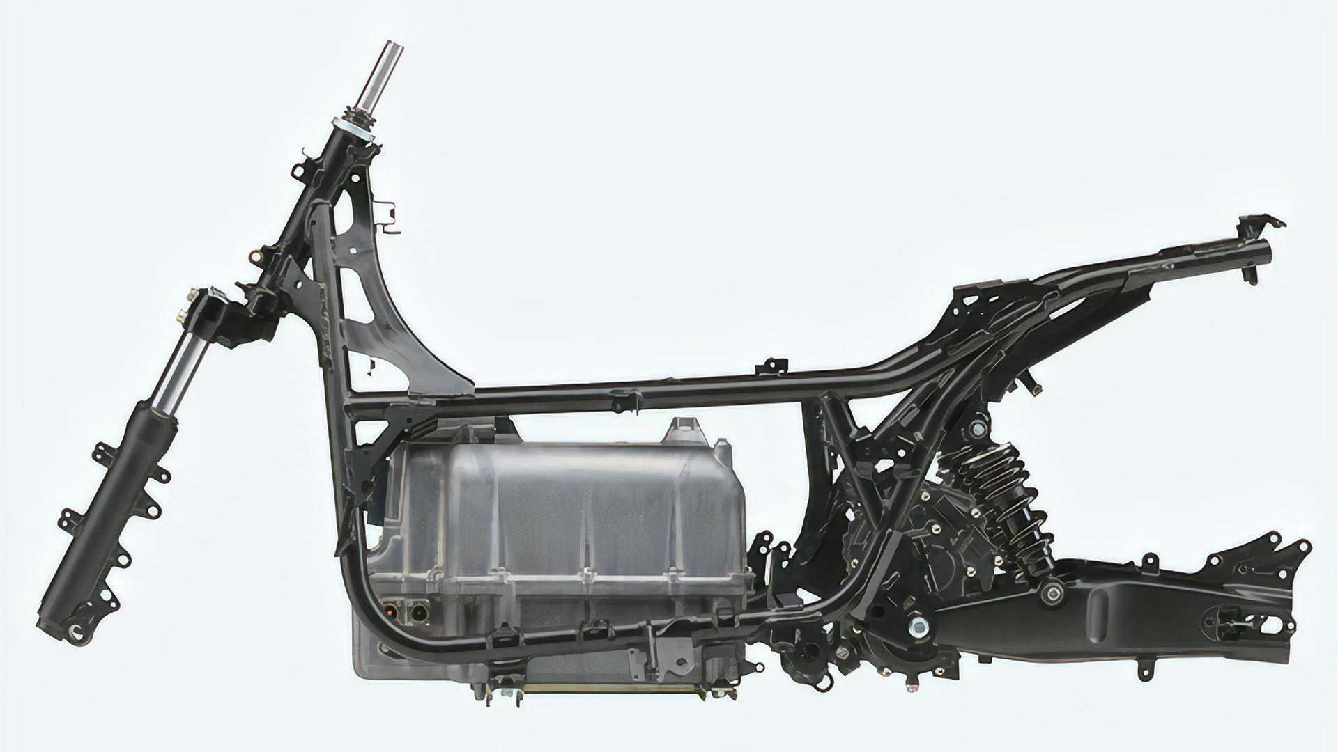 A view of the all-new Yamaha E01 Scooter, currently headed for Japan with future debuts in the EU and the rest of Asia