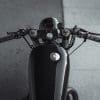 a 1979 Yammie XS650 from custom bike shop Motocrew that features a long, blacked out aesthetic