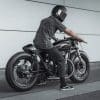 a 1979 Yammie XS650 from custom bike shop Motocrew that features a long, blacked out aesthetic